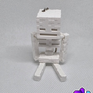 Minecraft Skeleton mozgatható kulcstartó - táska & tok - kulcstartó & táskadísz - kulcstartó - Meska.hu