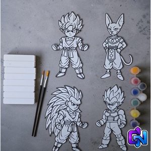 Dragon Ball festhető figuraszett - otthon & életmód - papír, írószer - színező - Meska.hu