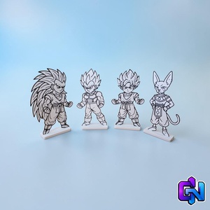Dragon Ball festhető figuraszett - otthon & életmód - papír, írószer - színező - Meska.hu