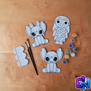 Lilo és Stitch festhető figuraszett - otthon & életmód - papír, írószer - színező - Meska.hu