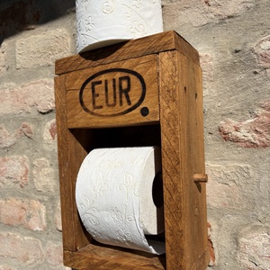 Új Handmade/Kézműves raklap fa WC papír tartó. , Otthon & Életmód, Fürdőszoba, Fürdőszobai dekoráció, , MESKA