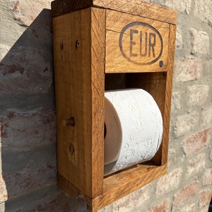 Új Handmade/Kézműves raklap fa WC papír tartó.  - otthon & életmód - fürdőszoba - fürdőszobai dekoráció - Meska.hu