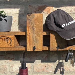 Új Handmade/Kézműves raklap fa fogas,polc.  - otthon & életmód - bútor - fogas - Meska.hu