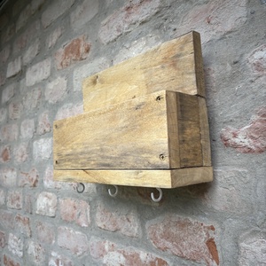 Új Handmade/Kézműves raklap fa előszobai levéltartó kis kulcs akasztókkal - otthon & életmód - bútor - polc - Meska.hu