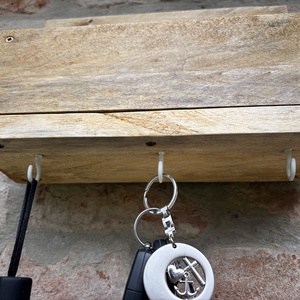 Új Handmade/Kézműves raklap fa előszobai levéltartó kis kulcs akasztókkal - otthon & életmód - bútor - polc - Meska.hu