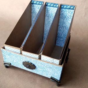 Antik hatású, kartonból készült asztali tartó -  - Meska.hu