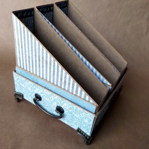 Antik hatású, kartonból készült asztali tartó -  - Meska.hu