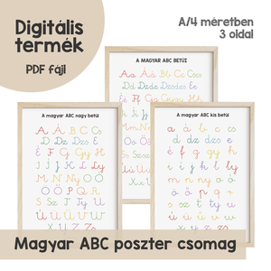 Magyar ABC poszter csomag (nyomtatható), Játék & Sport, Készségfejlesztő és Logikai játék, Oktató játékok, Fotó, grafika, rajz, illusztráció, MESKA