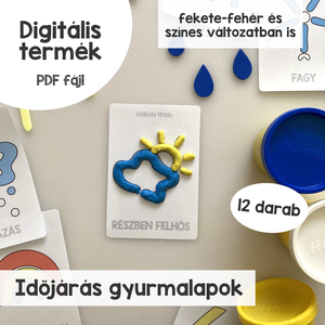 Időjárás gyurmalap csomag (nyomtatható) - Meska.hu