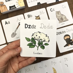 Illusztrált magyar ABC kártya, 44 darabos kiterjesztett kártyacsomag - játék & sport - készségfejlesztő és logikai játék - oktató játékok - Meska.hu