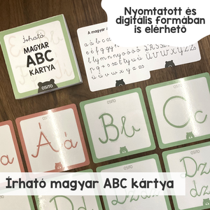 Írható magyar ABC kártyacsomag - Meska.hu