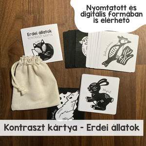 Kontraszt kártya - Erdei állatok - Meska.hu