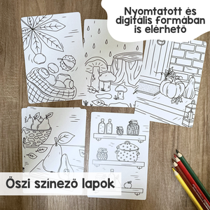 Őszi színező csomag (12 db), Otthon & Életmód, Papír, írószer, Színező, Fotó, grafika, rajz, illusztráció, MESKA
