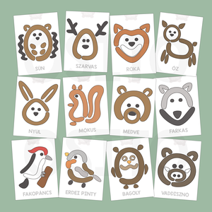 Erdei állatos gyurmalap csomag - PDF - játék & sport - készségfejlesztő és logikai játék - oktató játékok - Meska.hu