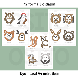 Erdei állatos gyurmalap csomag - PDF - játék & sport - készségfejlesztő és logikai játék - oktató játékok - Meska.hu