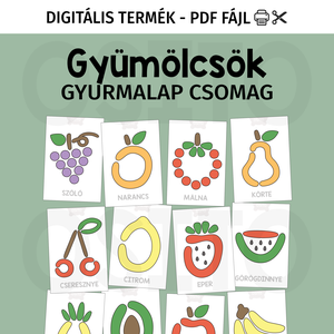 Gyümölcsök gyurmalap csomag - PDF - játék & sport - készségfejlesztő és logikai játék - oktató játékok - Meska.hu