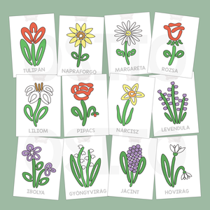 Virágok gyurmalap csomag - PDF - játék & sport - készségfejlesztő és logikai játék - oktató játékok - Meska.hu
