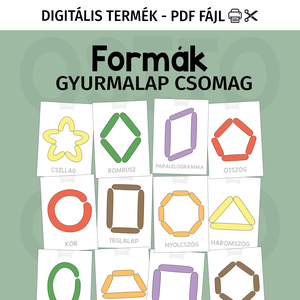 Formák gyurmalap csomag - PDF, Játék & Sport, Készségfejlesztő és Logikai játék, Oktató játékok, Fotó, grafika, rajz, illusztráció, MESKA