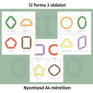 Formák gyurmalap csomag - PDF - játék & sport - készségfejlesztő és logikai játék - oktató játékok - Meska.hu