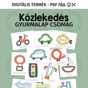 Közlekedés gyurmalap csomag - PDF - Meska.hu