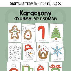 Karácsony gyurmalap csomag - PDF - Meska.hu