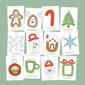 Karácsony gyurmalap csomag - PDF - játék & sport - készségfejlesztő és logikai játék - oktató játékok - Meska.hu