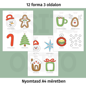 Karácsony gyurmalap csomag - PDF - játék & sport - készségfejlesztő és logikai játék - oktató játékok - Meska.hu
