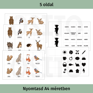 Az erdő állatai 4 az 1-ben kártyajáték - PDF - játék & sport - készségfejlesztő és logikai játék - oktató játékok - Meska.hu