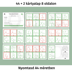 Írható magyar ABC kártyacsomag - PDF - játék & sport - készségfejlesztő és logikai játék - oktató játékok - Meska.hu