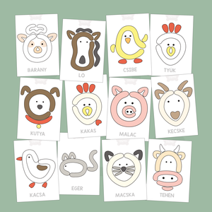 Tanyasi állatok gyurmalap csomag - PDF - játék & sport - készségfejlesztő és logikai játék - oktató játékok - Meska.hu