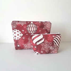 Karácsonyi mintás nagyméretű neszesszer - táska & tok - neszesszer - Meska.hu
