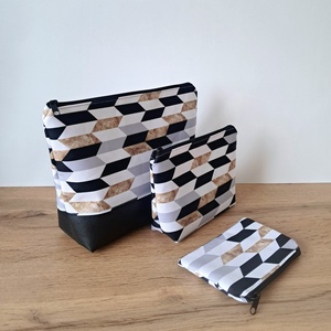 Geometria mintás szett - táska & tok - neszesszer - Meska.hu