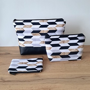 Geometria mintás szett - táska & tok - neszesszer - Meska.hu