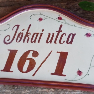 Kerámia házszámtábla - Meska.hu