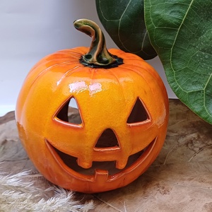 Kerámia tökfej - otthon & életmód - dekoráció - halloween - halloweeni figurák - Meska.hu