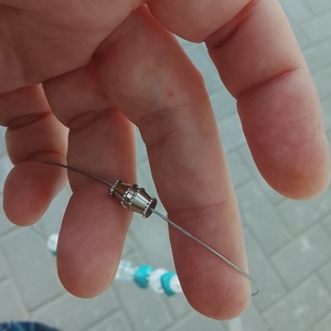 Fehér és kék ásvány nyaklánc, nyakék  - ékszer - nyaklánc - gyöngyös nyaklánc - Meska.hu