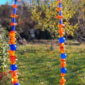 Kék  - arany ásvány nyaklánc, nyakék  - ékszer - nyaklánc - gyöngyös nyaklánc - Meska.hu