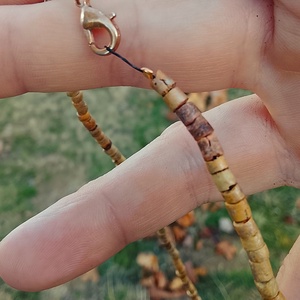 Fagyöngy és ásványköves nyaklánc  - ékszer - nyaklánc - gyöngyös nyaklánc - Meska.hu