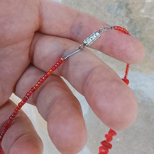 Korall és hematit barátságban :) - ékszer - nyaklánc - gyöngyös nyaklánc - Meska.hu