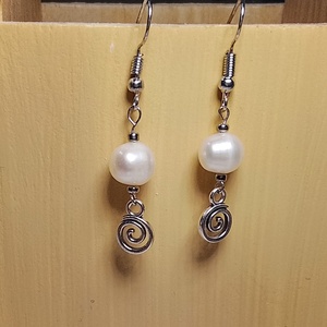 Fülbevaló igazi gyönggyel, Ékszer, Fülbevaló, Lógó fülbevaló, Mindenmás, MESKA