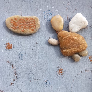 Angyalka kőkép, Otthon & Életmód, Dekoráció, Kép & Falikép, Kavics kép, Mindenmás, MESKA