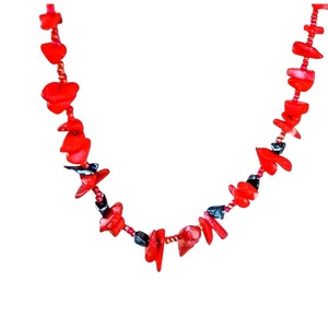 Korall és hematit barátságban :), Ékszer, Nyaklánc, Gyöngyös nyaklánc, Mindenmás, MESKA