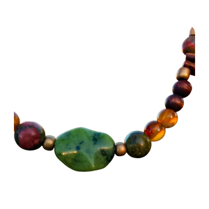 Fagyöngy és ásványköves nyaklánc  - ékszer - nyaklánc - gyöngyös nyaklánc - Meska.hu