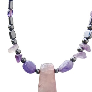  Hematit, zöld achát ásvány nyaklánc, nyakék , Ékszer, Nyaklánc, Gyöngyös nyaklánc, Ékszerkészítés, MESKA