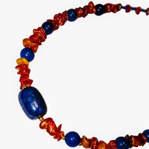 Kék  - arany ásvány nyaklánc, nyakék  - Meska.hu