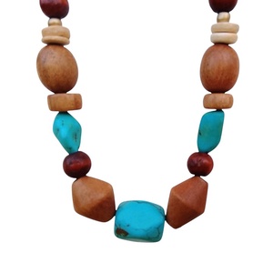 Fagyöngy és türkiz köves nyaklánc, nyakék , Ékszer, Nyaklánc, Gyöngyös nyaklánc, Ékszerkészítés, MESKA