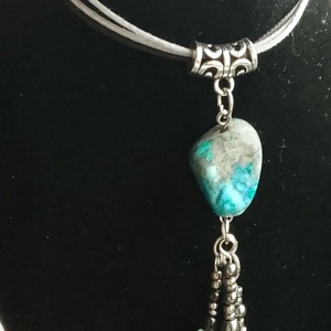 Nyaklánc apatit ásvány medállal - Meska.hu