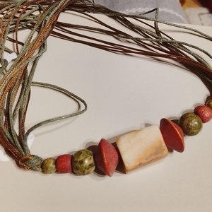 Unakit, fagyöngy köves nyaklánc, nyakék  - ékszer - nyaklánc - gyöngyös nyaklánc - Meska.hu