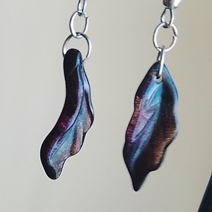 Levél alakú fülbevaló  - ékszer - fülbevaló - lógó fülbevaló - Meska.hu