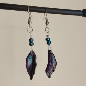 Levél fülbevaló  - ékszer - fülbevaló - lógó fülbevaló - Meska.hu